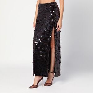 P.A.R.O.S.H. Women's Black Sequin Pencil Skirt